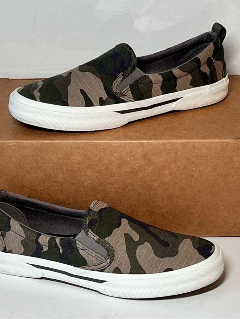 Sperry Pier Wave Camouflage Slip On Sneakers